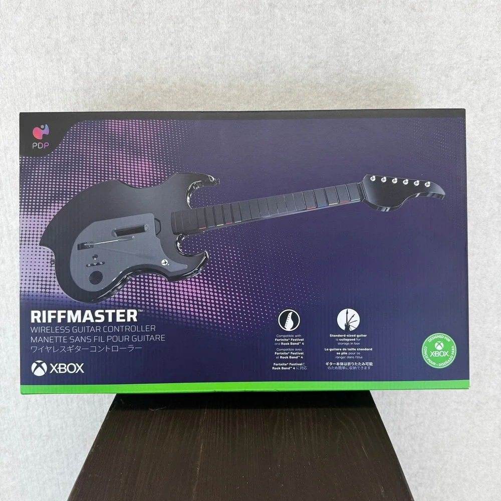 PDP Riffmaster Wireless Guitar Controller for Xbox X|S Xbox One Black NEW